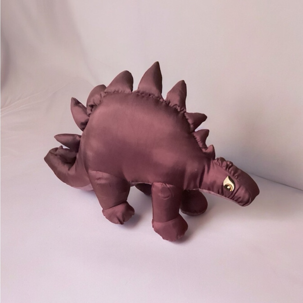Stegosaurus Nylon Puffalumps Plush 1987 Potpourri Press Purple Dinosaur